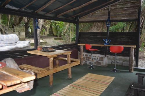 Χώρος καθιστικού στο Sibaya Camp & Backpackers