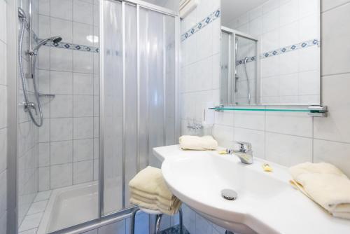Koupelna v ubytování Pension- Appartement Kristall