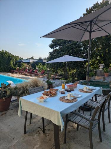 Πισίνα στο ή κοντά στο Le Domaine du Soulier -Gîte et chambres d'hôtes - La Maison du Gardien