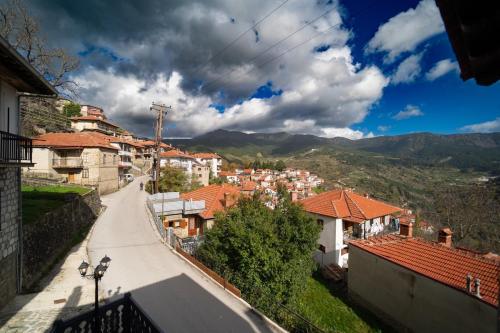 a view of a town with buildings and mountains at Dandy Villas Metsovo - Avo - Fireplace - Up to 6 in Metsovo