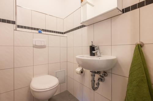 Koupelna v ubytování Reusenhof Am Haff