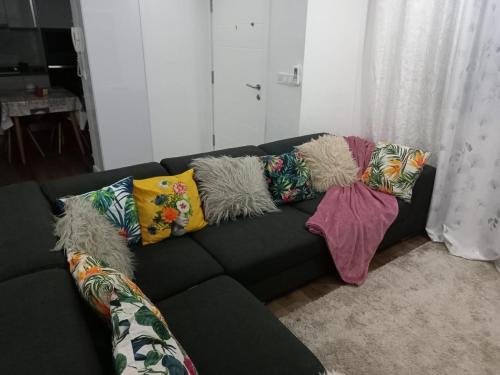 Χώρος καθιστικού στο Apartamento de Luxo -T2