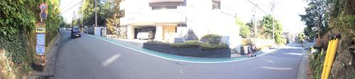 a view of a street with a building at The Rareage Hakone-Yumoto by Mloc in Hakone