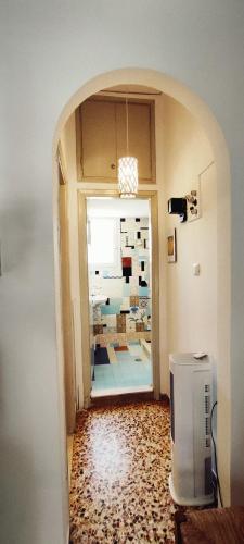 Kuchyň nebo kuchyňský kout v ubytování Dandelion Paros Apartments III-IV