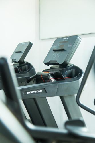 a gaming system sitting on top of a table at Accra Luxury Apartments at The Edge in Accra
