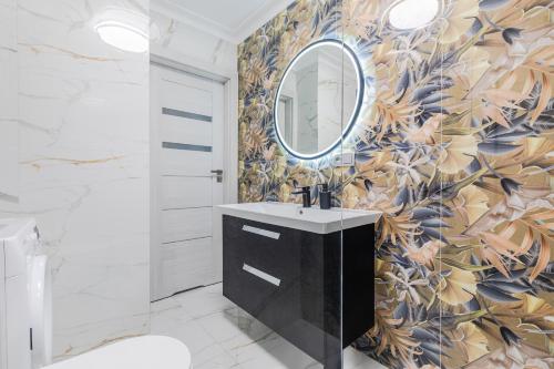Koupelna v ubytování Apartament Zegrzyński z widokiem