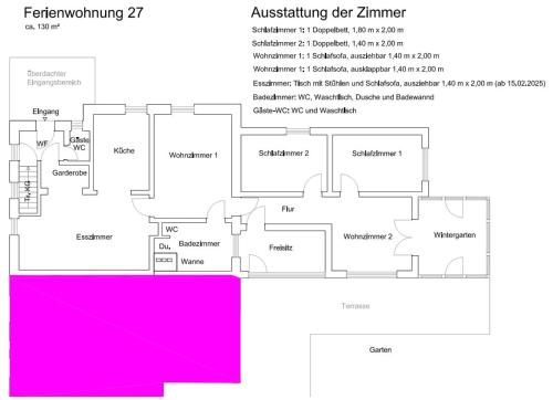 a diagram of a floor plan of a building at Ferienwohnung 27 in Holzminden