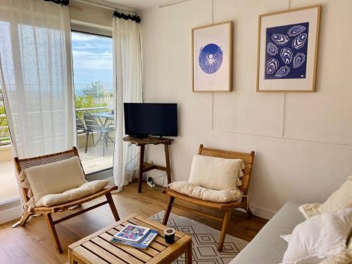 "Azur" T3 vue mer, Parking, Clim, Terrasse, Wifi !