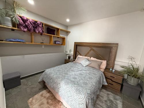 Postel nebo postele na pokoji v ubytování Suites vergel balcón