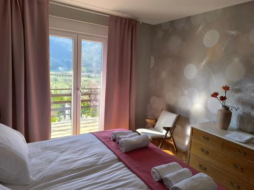 Postel nebo postele na pokoji v ubytování Apartma Sunside