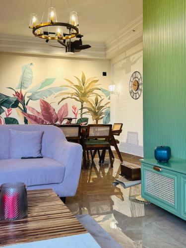Posezení v ubytování Cozy 3 BHK fully furnished apartment in Cochin