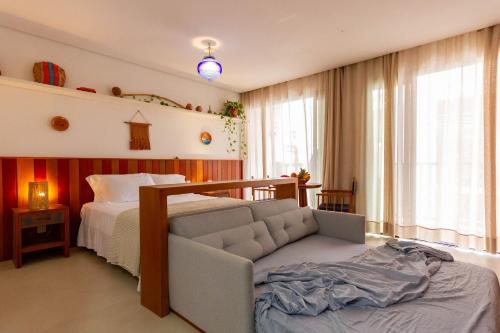 Ένα ή περισσότερα κρεβάτια σε δωμάτιο στο Estilo Itacaré