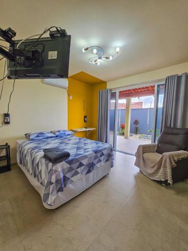 Katil atau katil-katil dalam bilik di Casa tão encantadora quanto os Lençois