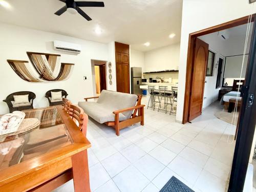 Η κουζίνα ή μικρή κουζίνα στο Private 2-Bedroom Beachfront Villa in Celestún - Your Secluded Escape