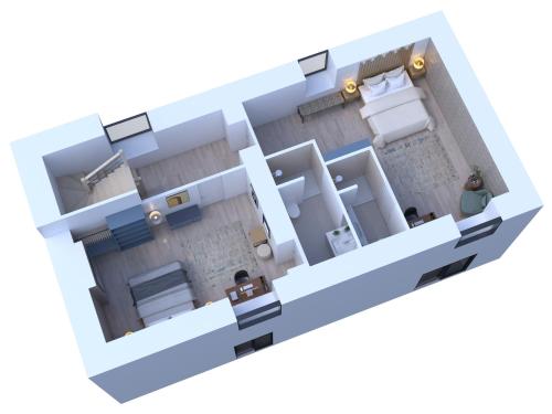 Půdorys ubytování Domaine proche de Chinon piscine, billard, pétanque et aire de jeux pour enfants