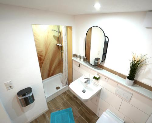 Koupelna v ubytování Gartenblick im Schwarzwaldhäusle