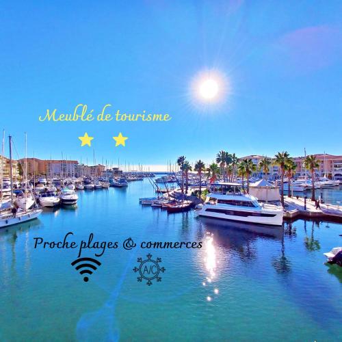 Appartement T2 Port Fréjus - WIFI CLIM