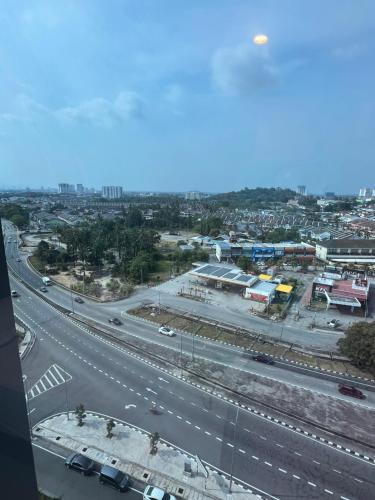 a view of a highway with cars on the road at Lavender Villa Marc Residence Bukit Mertajam in Bukit Mertajam