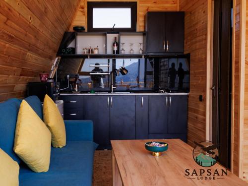 Kuchyň nebo kuchyňský kout v ubytování SapsanLodge
