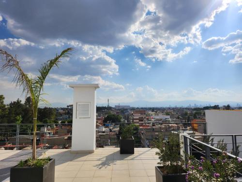 a view of a city from a roof at Residencial Eduardo Molina in Mexico City