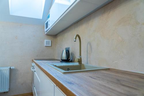 Kuchyň nebo kuchyňský kout v ubytování Apartmán ZA-KA 4 ubytování Litovel