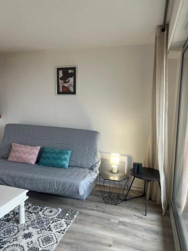 Χώρος καθιστικού στο Cosy studio villa aurelia la turbie