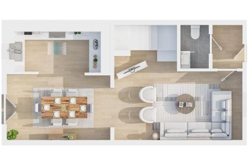 Půdorys ubytování Halifax Gorgeous New Home - 3 bedrooms