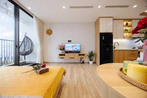 TV a/nebo společenská místnost v ubytování Ecopark QV Homestay LANDMARK