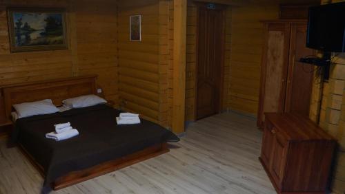 Letto o letti in una camera di Karpatski Dzherela