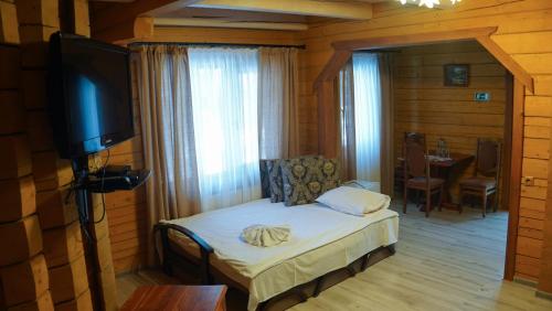 Letto o letti in una camera di Karpatski Dzherela