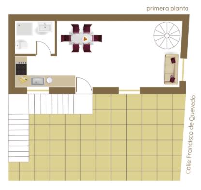 Plan de l'établissement El Loft de Dulcinea: en el corazón de El Toboso.