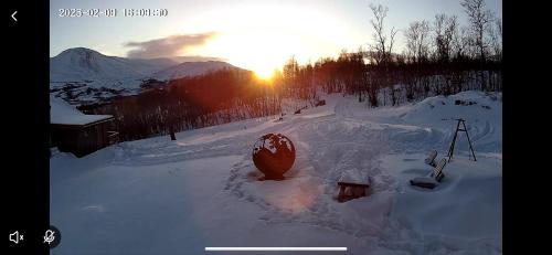 Το Koselig hytte med uthus på vakre Dovrefjell τον χειμώνα