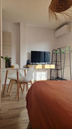 TV a/nebo společenská místnost v ubytování Halte Provence - 2 chambres - Piscine - Salle de bain privée - Parking gratuit