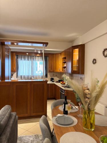 Kuchyň nebo kuchyňský kout v ubytování The Ioannina Lodge