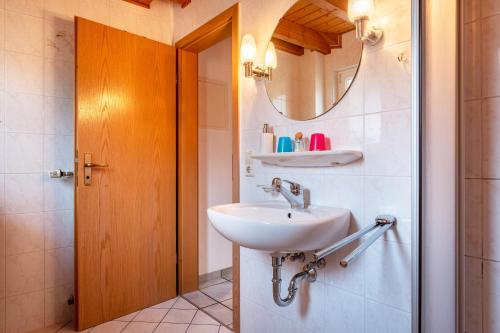 Ένα μπάνιο στο Ferienwohnung Beim Pauli