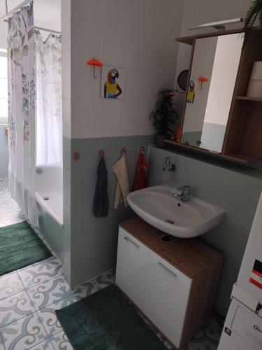 Ένα μπάνιο στο Apartment Erika