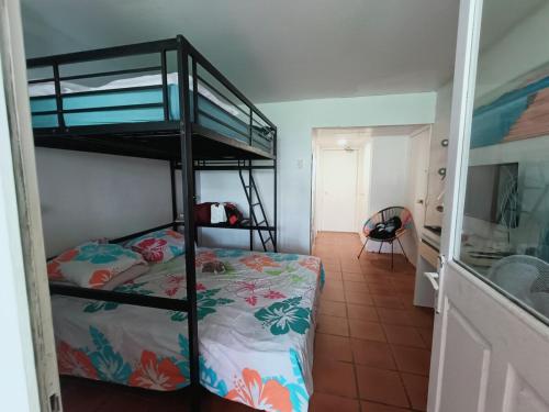 Postel nebo postele na pokoji v ubytování Ti Mabouya Appartement Saint François