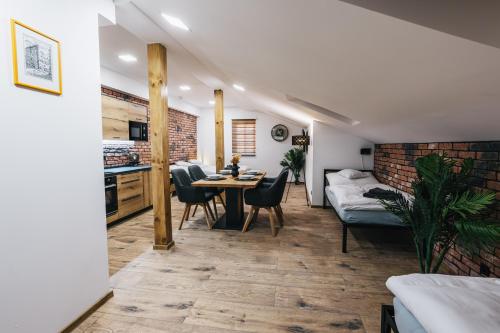 Kuchyň nebo kuchyňský kout v ubytování Apartmány U Doskočilů