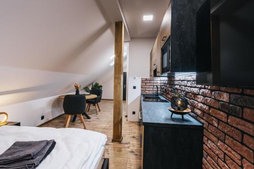TV a/nebo společenská místnost v ubytování Apartmány U Doskočilů