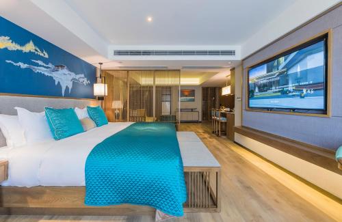 Mehood Lestie, Qingdao Central Business Districtにあるベッド