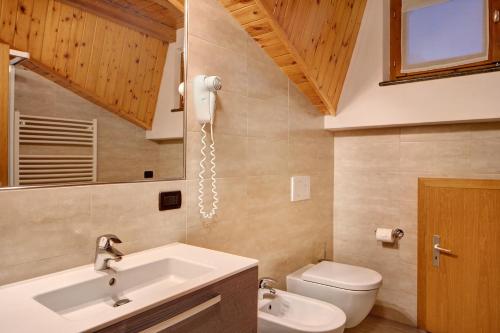 A bathroom at Baita Franz Mansarda 1 Livigno