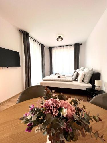 Katil atau katil-katil dalam bilik di Major Apartmanház