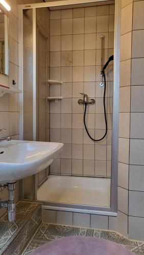 Ένα μπάνιο στο Landliebe Ferienwohnung