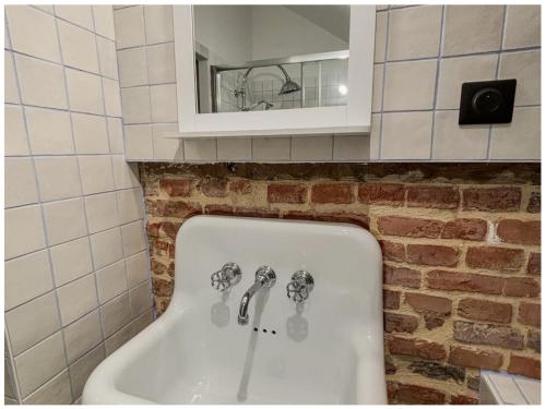Koupelna v ubytování Charmante maison de ville avec vue sur le donjon avec wifi et jardin