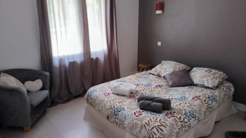 Postel nebo postele na pokoji v ubytování Agréable maison à 5' de Blois
