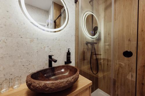 Phòng tắm tại Stay4U Apartments Mariental Residence