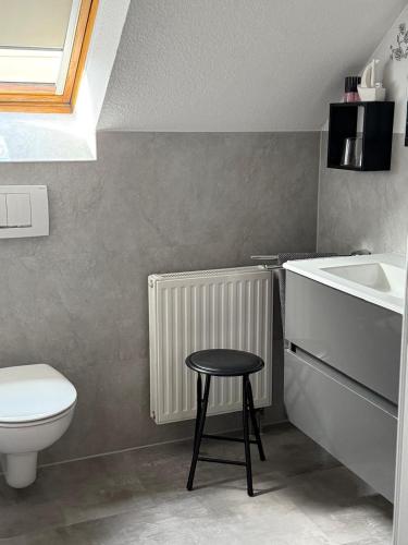 Koupelna v ubytování Ferienwohnung Am Froschteich