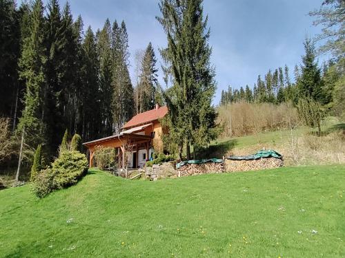 a house in the middle of a green field at Holiday Home Reiter by Interhome in Rohrbach