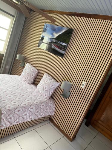 Postel nebo postele na pokoji v ubytování Auberge Desprairies