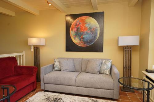 Χώρος καθιστικού στο Ferienwohnung Heefwai H2W3 In Morsum